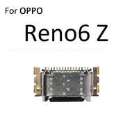 แท่นชาร์จพอร์ตไมโคร USB สายเชื่อมต่อสัญญาณแบบ Type-C สำหรับปลั๊กที่ชาร์จ OPPO Reno5 Reno6 Reno7 Reno8 T KZ F SE Pro Lite 5G อะไหล่ทดแทน