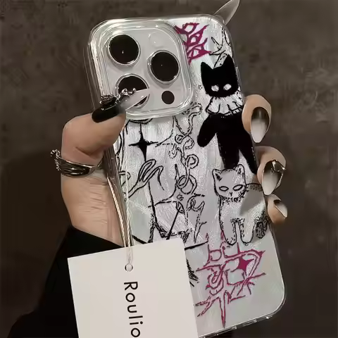 Lovely Cool Cat Y2K Phone Case for Xiaomi Redmi 14C 13 13C 12 A3 A2 A1 10 10C 9 9A 9C 8 K60 K40 Plus