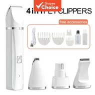 Rechargeable pet hair trimmer, low-noise electric grooming kit, suitable for dogs and cats with thic