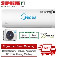 Midea New R32 1HP / 1.5HP / 2HP Xtreme Save Inverter (MSXS-10CRDN8) Wall Mounted Split Aircond, Express Direct Shipping Within Klang Valley