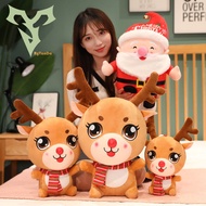 Christmas Birthday Exchange Cute Gifts Cute Soft Toys Santa Claus Santa Deer Plush Pillow Doll Cushi