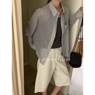 HQ elborn striped silk shirt D472