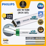 [SET of 10pcs/20pcs] PHILIPS ECOFIT 2ft8W 4ft18W LED T8 Fluorescent Tube Light Lampu Kalimantang T8 