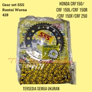 Gear gear set sss 428 chain Color CRF 150/CRF 150F/CRF 150 L/CRF 150 R/CRF 250