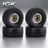 4Pcs 1.0" Aluminum Swirl Wheel & BFGoodrich Tires for SCX24 FMS24 TRX4M RC