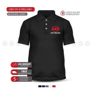 Microfiber Polo T Shirt UD Truck Kuzer Quester Croner Haulage Baju Lelaki Men Sulam Street Sport Fas