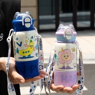 water bottle Three-drink Children's Thermos Cup With Straw Water Cup 316 Stainless Steel Kindergarte