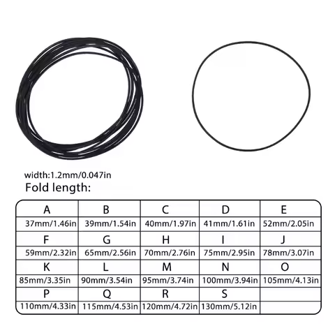 10 Pcs Flat Belts Rubber DVD Cassette Tape Recorder Turntable Strap Belt Cassette Tape Replacement S