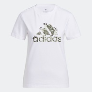 adidas Lifestyle Floral Badge of Sport Graphic Tee Women White H52233