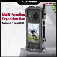 Dual Cold Shoe Aluminum Frame Case Insta360 X3 Metal Rabbit Cage/ X3