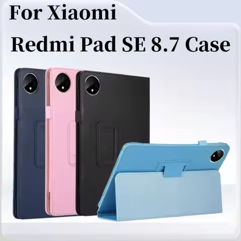 For Xiaomi Redmi Pad SE 8 7 Case PU Leather Flip Stand Magnetic Tablet Cases for Funda Xiaomi Pad SE
