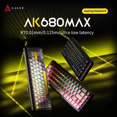 AJAZZ AK680MAX-Wireless Gaming Keyboard New Hall Effect Switch Fast Trigger Magnetic Keyboard mechan