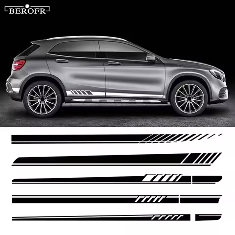 2 Pcs For Mercedes Benz GLA Class GLA45 AMG X156 GLA200 H247 GLA250 Edition 1 Car Door Side Stripes 