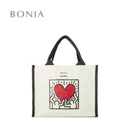 BONIA x Keith Haring Black Canvas Bag