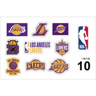 Sticker Sticker Case pack 10pcs LA Lakers Basket Phone Logo Brand distro Skate Surf Band Aesthetic Pop Art Clothing Basic Daily Tumblr Laptop HP Casing Striping Paste Brand Label Wall Graftac Vinyl High Quality decal