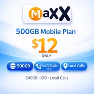 Maxx M1 $12 500GB 30 Days Plan Top Up / Recharge / Renewal