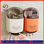Multipurpose Cutlery Storage Box With Cover Lid On the Wall Storage Box Flatware