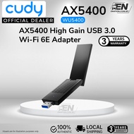 Cudy WU5400 - AX5400 High-Gain USB 3.0 Wi-Fi 6E Adapter | High Speed Dual Band Wireless Adapter
