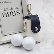 WHE Portable Golf Small Ball Bag PU Leather Mini Golf Ball Protection Bag Patchwork Model Ball Case Ball Bag WHE