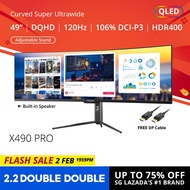 PRISM+ X490 PRO 120Hz Quantum HDR Super UWQHD Curved [5120 x 1440] Adaptive Sync Gaming Monitor