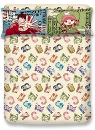 uji - 海賊王 1900針瀛竹活性印花床笠連枕套 (單人)