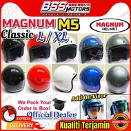Magnum Helmet M5 Classic Topi Keledar Motorsikal L XL 3 Button ORIGINAL Motor Bike SGV99 SGV 99 MS88 Rainbow Smoke Visor