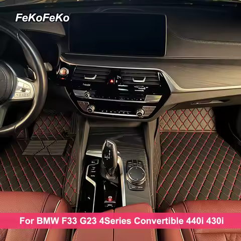Custom Car Floor Mats For BMW F33 G23 4Series Convertible 440i 430i 425i Auto Carpets Foot Coche Acc