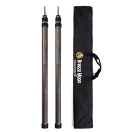 【Breeze Moon】 Duralumin Telescopic Slide Tarp Pole 2pcs + Carry Bag Set - Titanium Grey Adjustable C