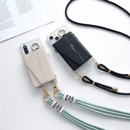 多機型適用 手機掛繩【透明殼 可替換 鏡子 卡套 文字客製】透明 莫蘭迪色 OS28U