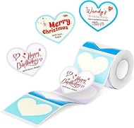 NIIMBOT B21 Pro Label Maker Refill - 300DPI Red & Black Dual Color Sticker Paper Sweet Heart (2"x1.6