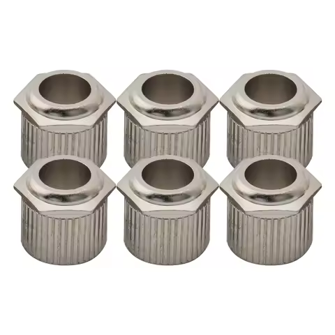 Musiclily Ultra Solid Brass 6mm to 10mm Vintage To Modern Hex Tuner Conversion Bushings Tuning Pegs 