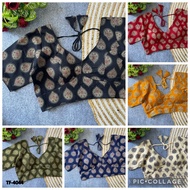 (S TO XL) Elegant Ajrakh Cotton Blouse With Back Open Design-TF-4044