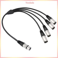 Yoo 3Pin XLR 1 Female To 4 Male Connectors For Microphones Mixers Amplifiers