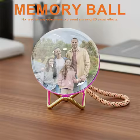 Crystal Ball Video Player 2.7in 3D Video Sphere Crystal Ball Digital Display Gift for Anniversary Bi
