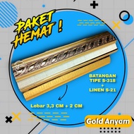 PAKET HEMAT BATANGAN PIGURA 5.5cm//LIS PLAVON// LIS PVC //LIS PROFIL/1M