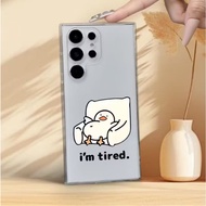 Transparent TPU Softcase CUTE DUCK Motif For SAMSUNG A02/A03/A04/A05/A10/A11/A12/A14/A16/A20/A22/A23