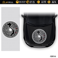 Tem Dán Nắp Capo Xe Ô Tô Thiết Kế Trống Đồng | TCPOT-10 | Decal Dán Nắp Capo Sườn Xe Oto Chống Nước 