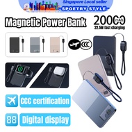 【SG】CCC Mini Magnetic Power Bank 20000mAh Portable power bank 22.5W fast charging for iPhone iWatch