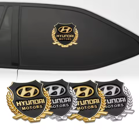 Car Metal Badge Stickers Decorative Accessories For Hyundai Elantra Genesis N-LINE I10 I20 I30 I40 I