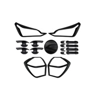 Toyota Wigo 2023 - 2024 Combo Set Garnish Cover Matte Black Thailand Quality 2024 ( Wigo Car Accesso