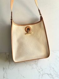 絕版中古包 Hermes Vespa PM 帆布拼皮革包 側背包 單肩包 二手包