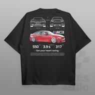Cars and Clo - Regular Fit Black - Bmw F80 M3 Blueprint T-shirt
