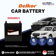 DELKOR 95D26R/L (75AH) Car Battery | Shop Install / Onsite Battery Replacement Service