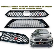 Perodua Bezza Facelift 2020-2024 GR Front Grill Grille Cover & Lower Grill Gloss Black