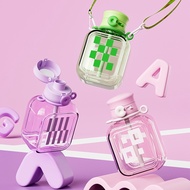 High-value Plastic Water Cup Straw Strap Water Bottle Flat Water Bottle Sports Portable