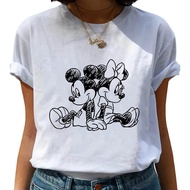 Cute Disney Cartoon 90S Tops Mickey Mouse Family Fashion Woman Blouses 2023 Summer Family Tee Haraju