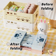 {SG} Foldable Storage Basket Crate Collapsible Table Container Organizer Table Organiser Shelf Stora