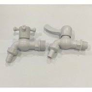(AP PVC WHITE) WALL THREAD water faucet 1/ 2 3 inch 4 5 inch bathtub faucet garden garage faucet pvc