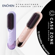 Enchen Hair Straightener Brush for Women Portable Hair Straightener Comb with 4 Temps USB-C Recharge
