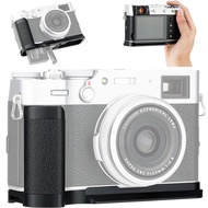 JJC Dedicated Metal Hand Grip L Bracket Anti-Slid Holder for Fujifilm Fuji X100V X100F Camera, Arca 